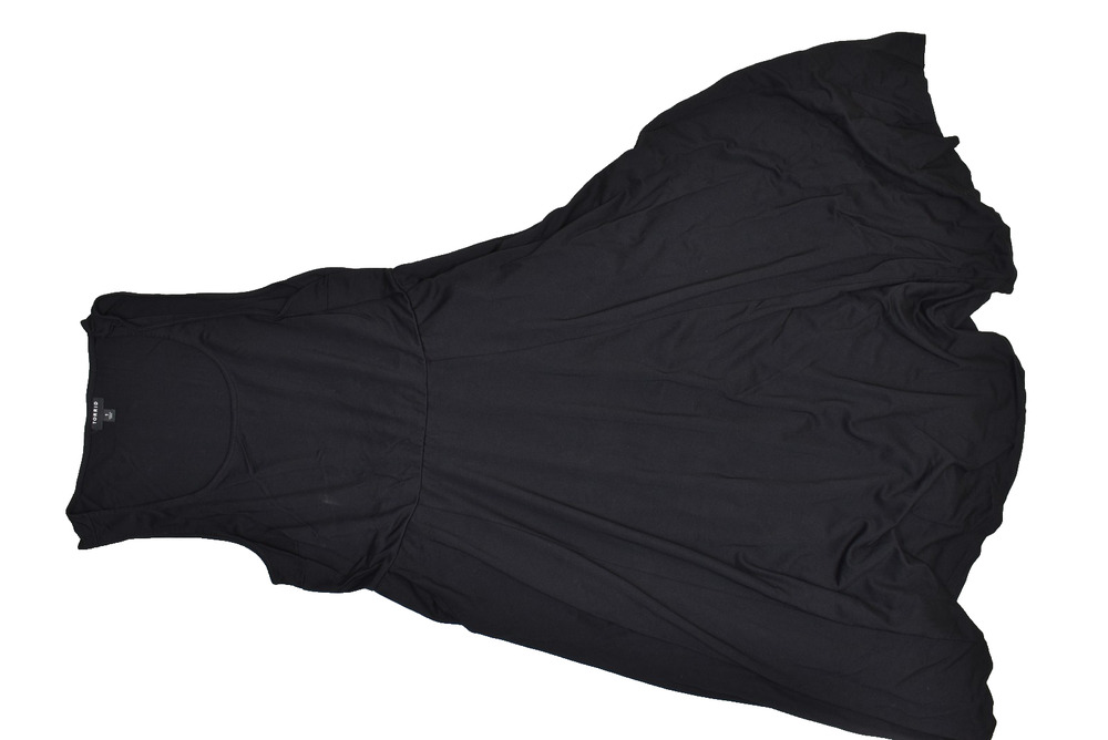 Torrid Plus Size 1 Black Sleeveless V-Neck A-Line Midi Dress
